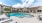 a swimming pool in a courtyard