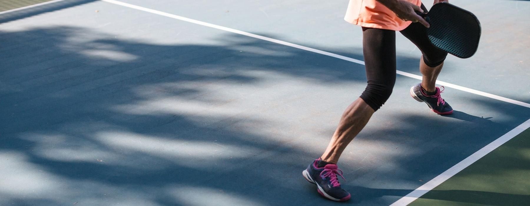 a person playing Pickleball
